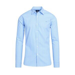 Raging Bull Mens Classic Stripe Long-Sleeved Shirt / Mid Blue